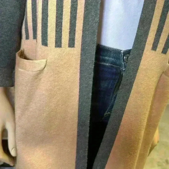 NWT Liz Claibourne women’s long caramel heather cardigan with pockets size M - Picture 2 of 10